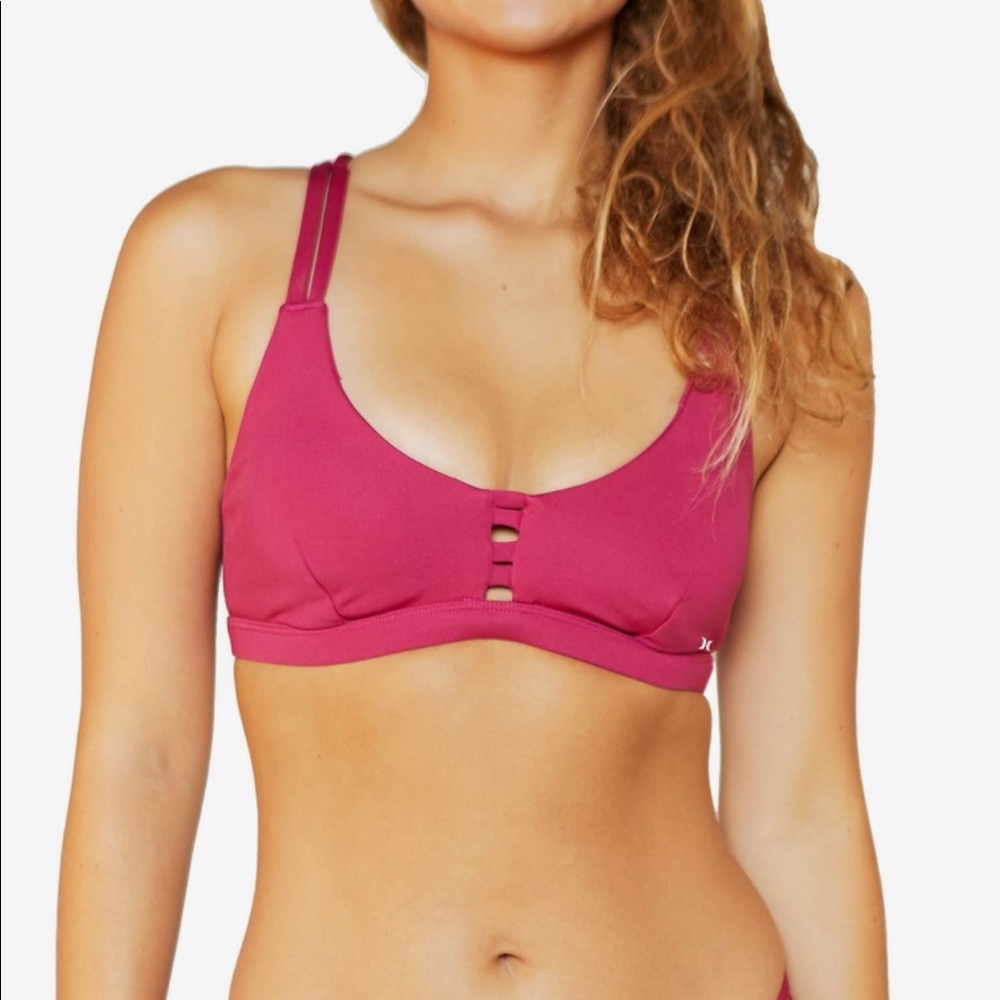 HURLEY Max solid scoop bikini top